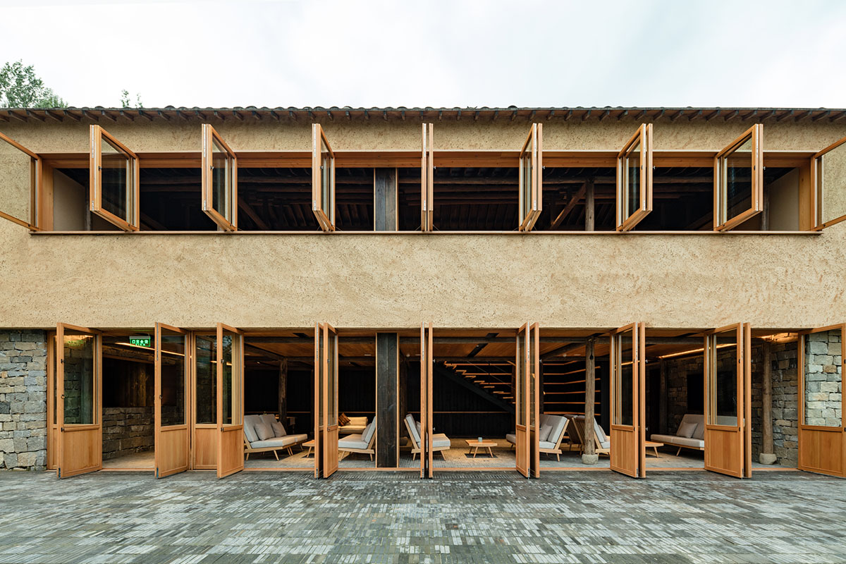 kooo architects built retreat village by using local materials on hills of Zhejiang