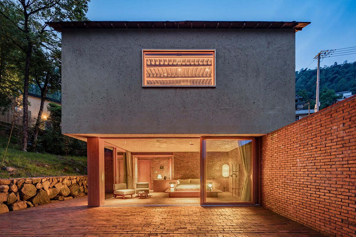 kooo architects built retreat village by using local materials on hills of Zhejiang