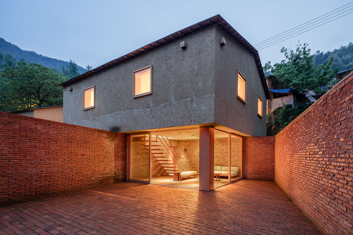 kooo architects built retreat village by using local materials on hills of Zhejiang