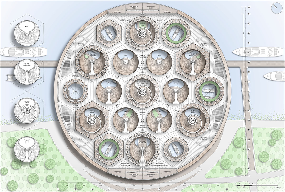 Vincent Callebaut proposes permeable floating landscape to create natural recovery in Seoul’s river