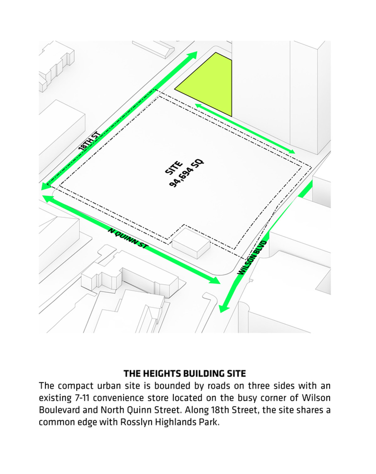 Five rectangular volumes rotating around a fixed pivot point form BIG-designed educational building