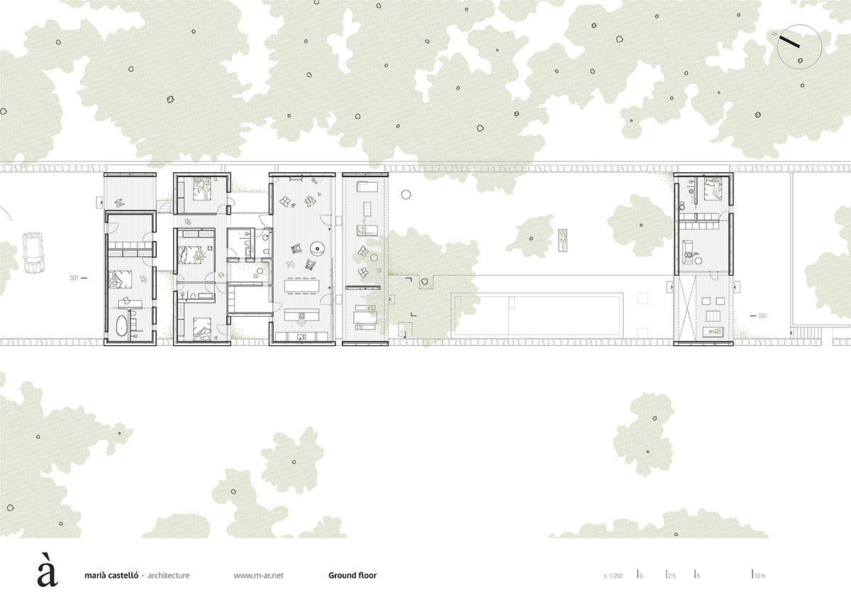 Marià Castelló Architecture designs fragmented all-white family house on the island of Ibiza