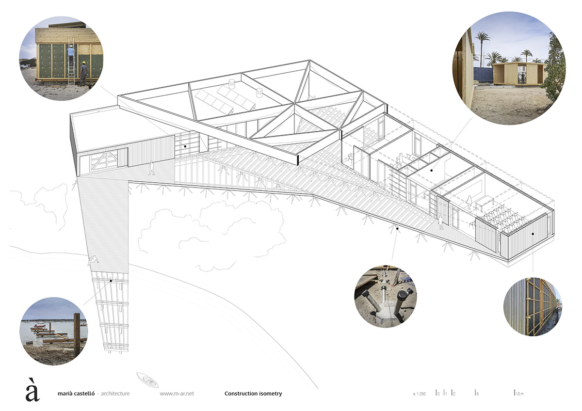 Marià Castelló Architecture completes Water Sports Center with permeable geometry in Formentera