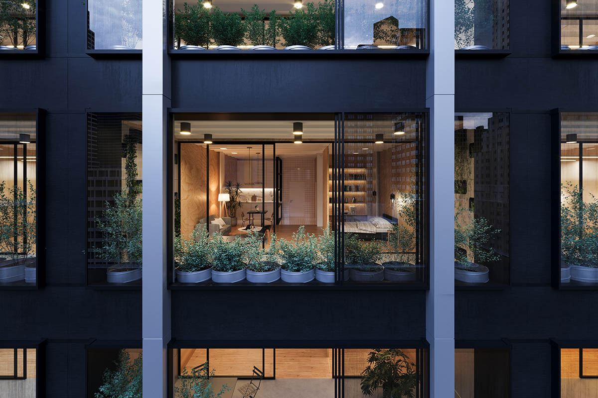 CHYBIK + KRISTOF proposes a hybrid typology for NY's office skyscraper tackling with housing crisis