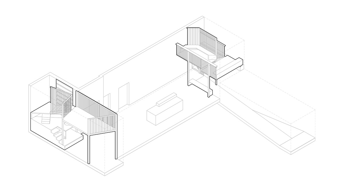 FOCKETYN DEL RIO Studio transforms an unused corridor of a building into a community center in Basel