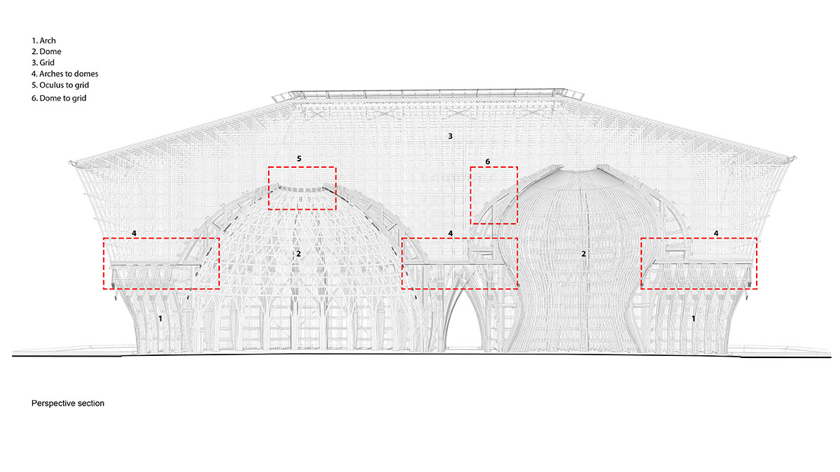 VTN Architects built welcome center with bamboo grid made from 42,000 bamboo culms in Vietnam 
