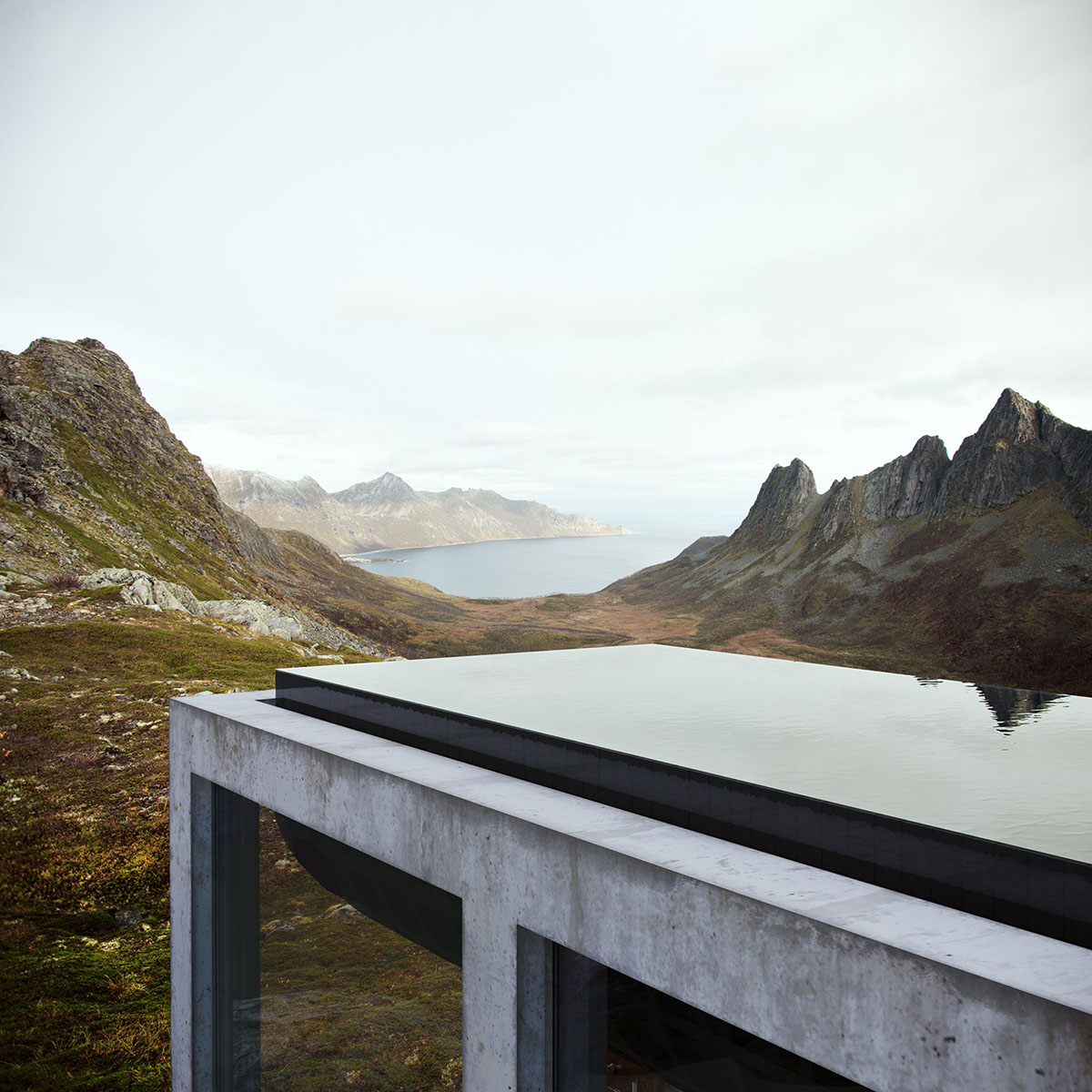 Vladimir Konovalov's Norwegian house features 21-meter infinity pool on the roof
