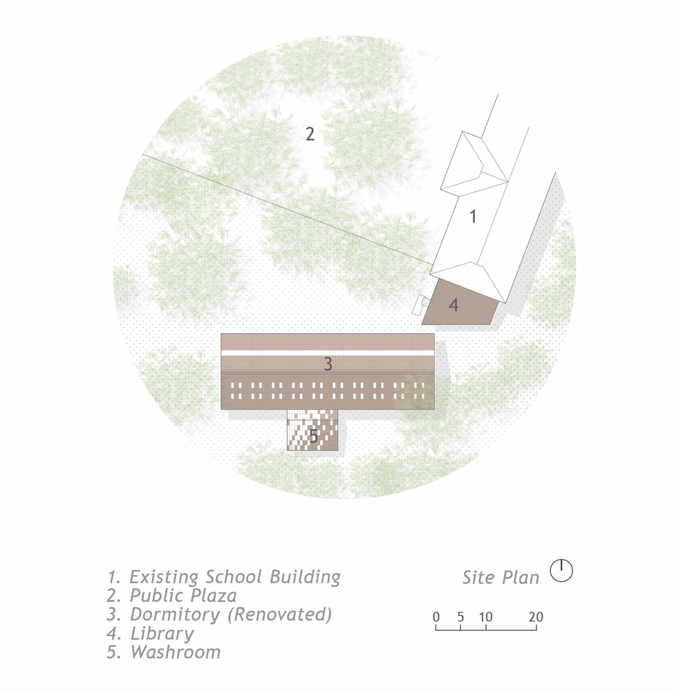 Architects convert abandoned classroom building into a temple school for free public education