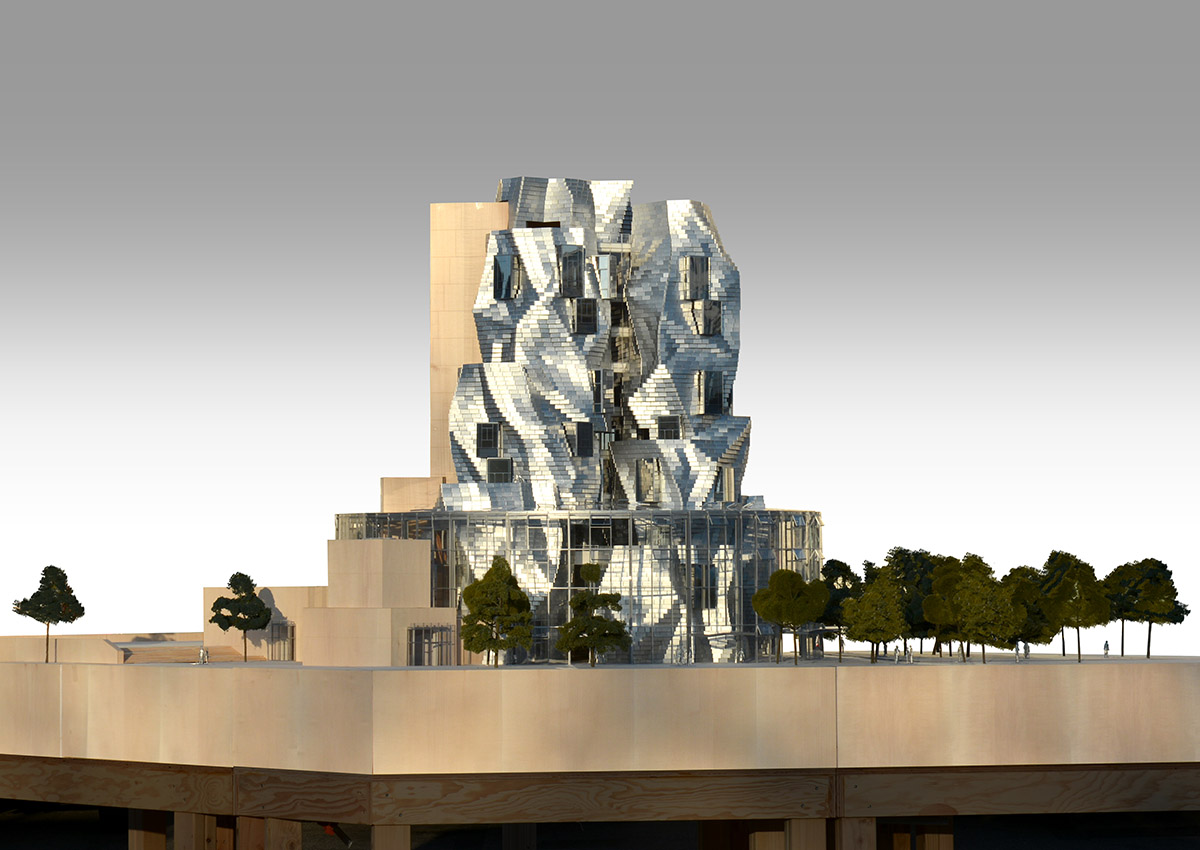 Construction photographs revealed for Frank Gehry’s mountainous stainless steel tower at LUMA Arles