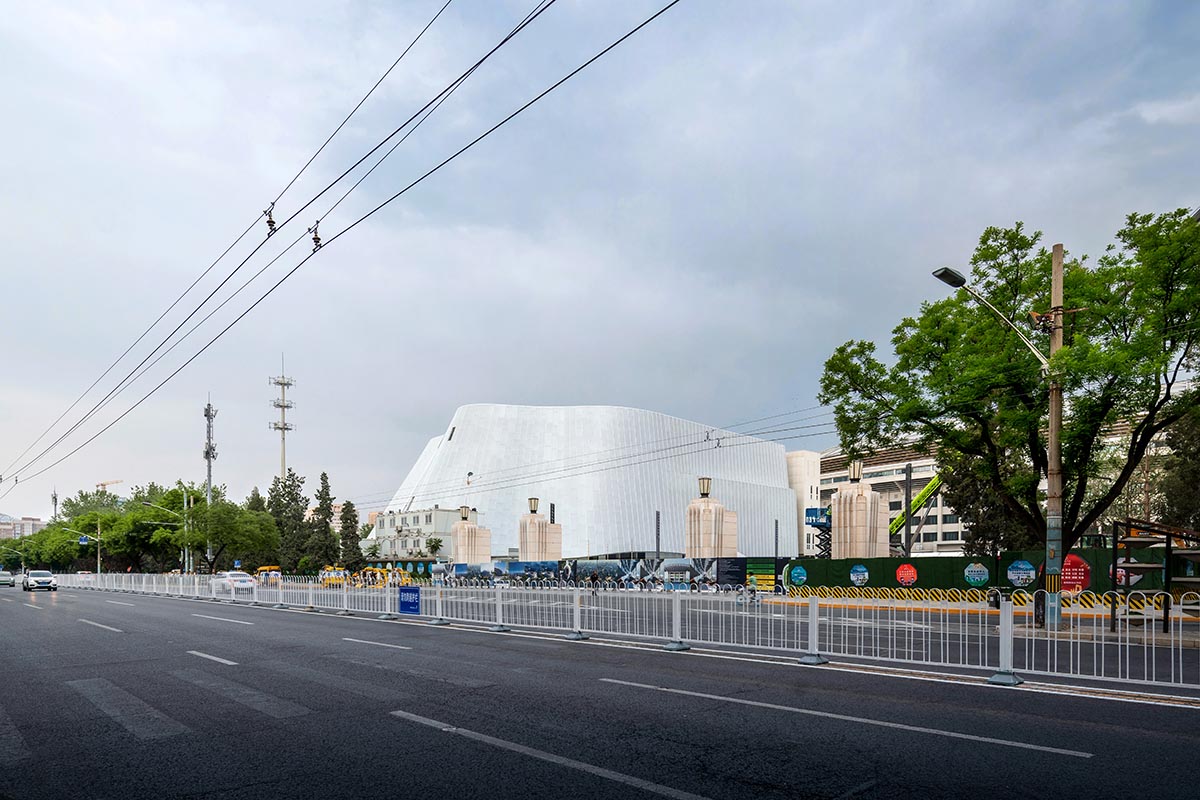 MAD's China Philharmonic Concert Hall, resembling an undulating ice jade, is nearing completion