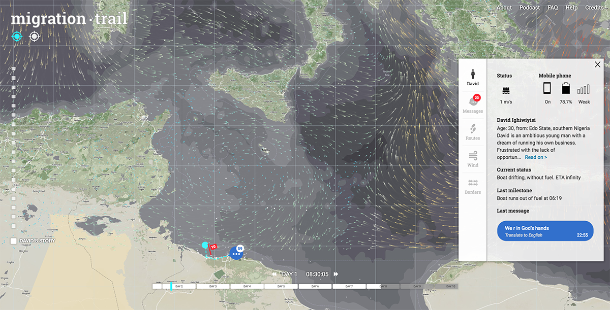 Migration Trail: a 10-day interactive experience, retraces migrants' journey to Europe