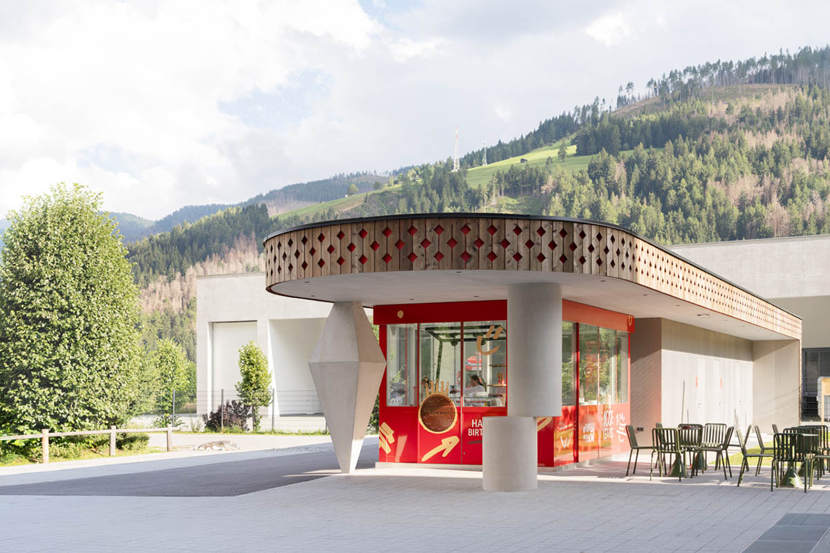 MoDusArchitects celebrates 100 years of hazelnut wafer with transformation of flagship store