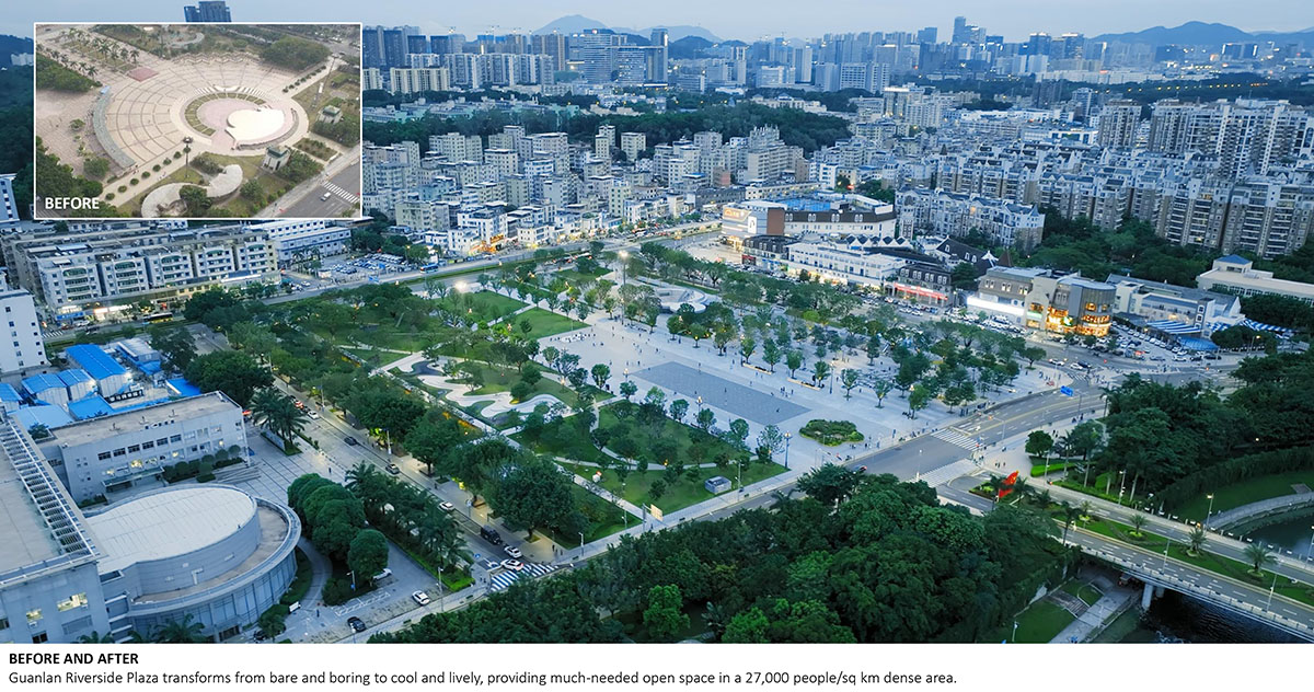 Le prix du paysage de l'année 2024 est décerné à Régénération de la vitalité, Shenzhen Guanlan Riverside Plaza 