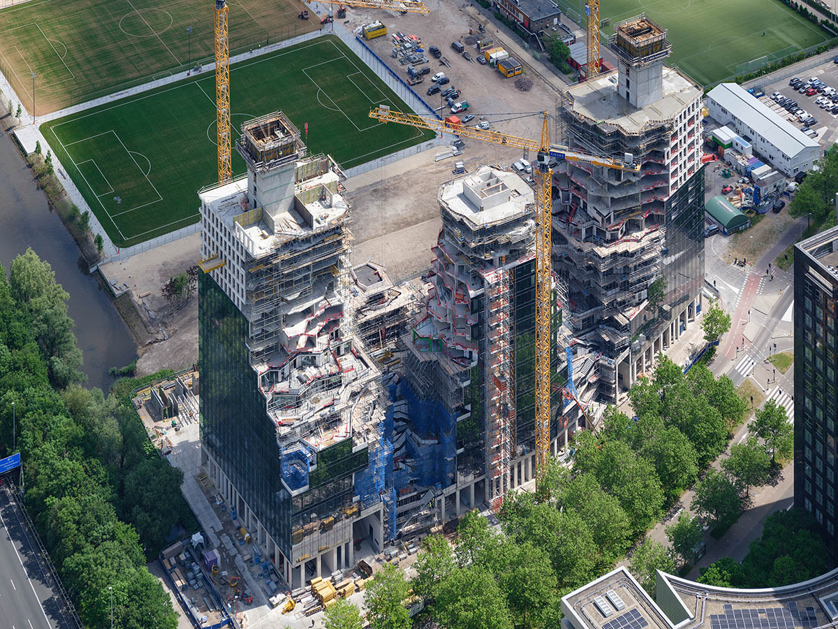 MVRDV's Valley tops out in Amsterdam’s Zuidas district with as new images revealed