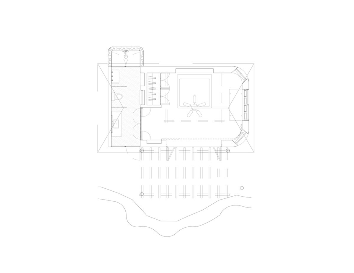 MAIN OFFICE adds half-circle yoga platform to thatched-roof guest villas in Sayulita, Mexico