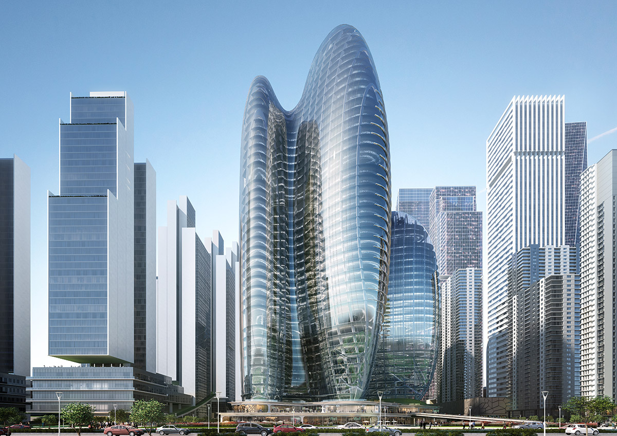 Zaha Hadid Architects releases its design for rounded and interconnected towers for OPPO in Shenzhen