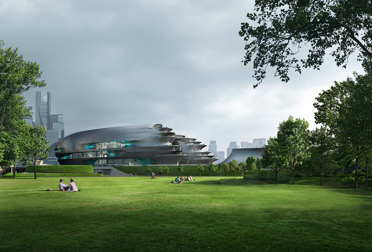 Zaha Hadid Architects reveals new Shenzhen Science & Technology Museum with undulating terraces