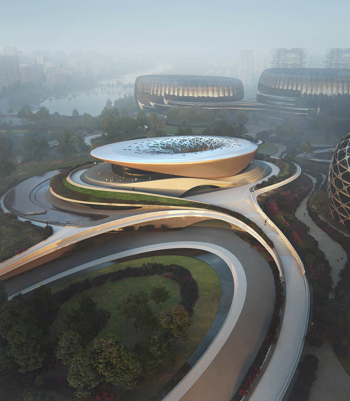 Zaha Hadid Architects releases visuals of Unicorn Island 