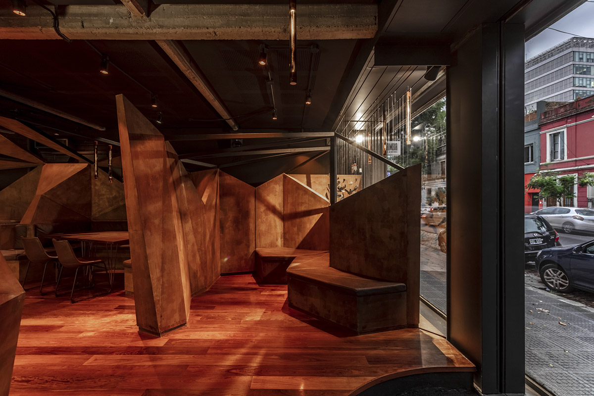 Hitzig Militello Arquitectos creates abstract landscape in the interior of Mamba Bar in Buenos Aires