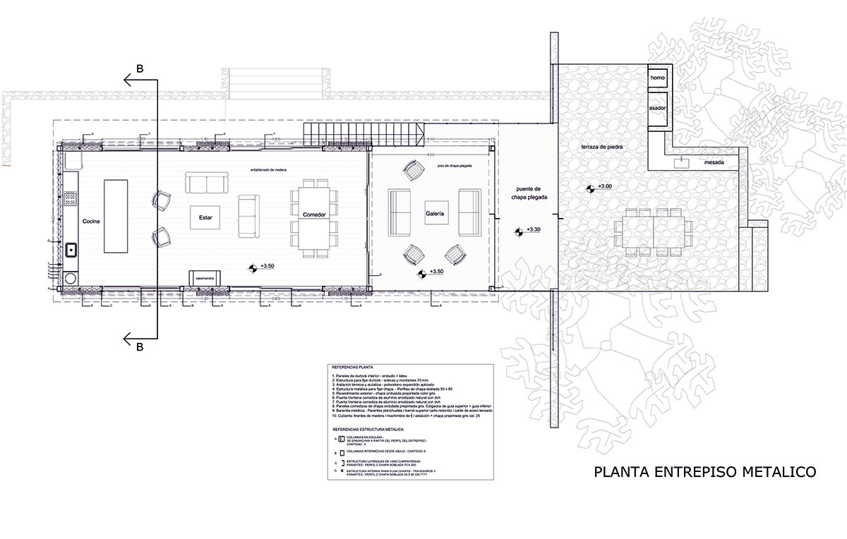 Carolina Vago Arquitectura's weekend house in Argentina integrates rustic and modern elements