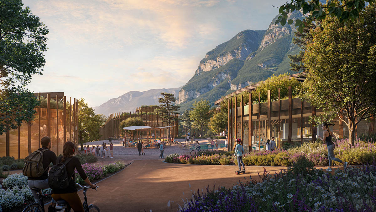 NOA transforms an agricultural area into a new neighborhood in the Dolomites
