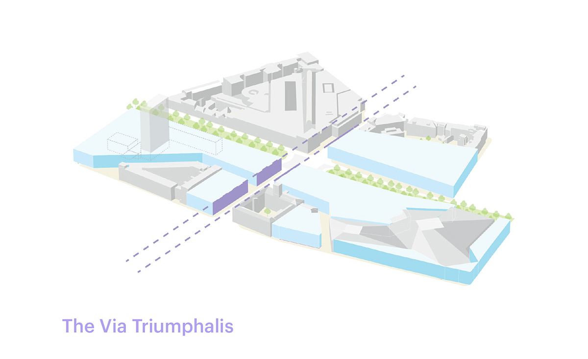 MVRDV unveils masterplan for Ettlinger Tor area which includes a reflective floating garden
