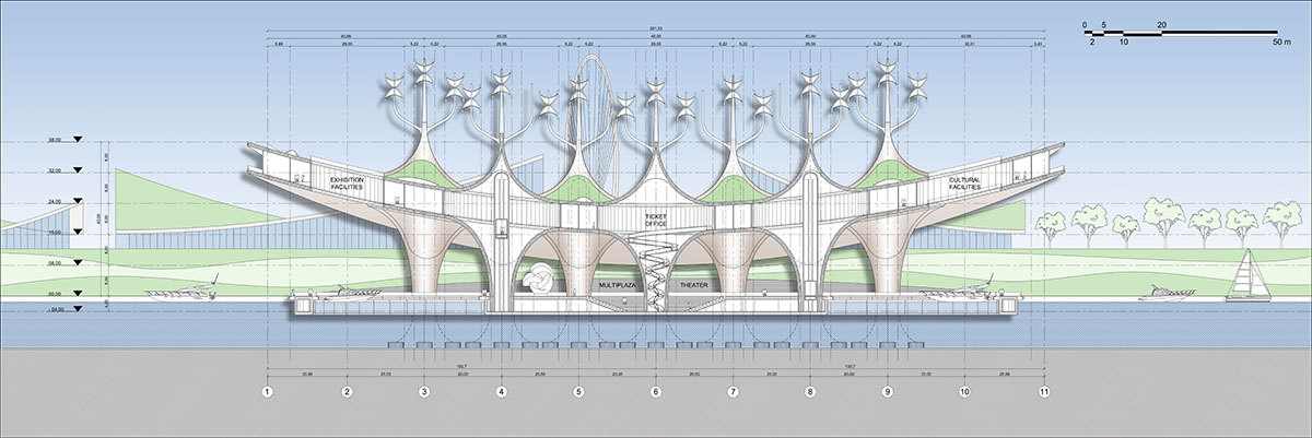 Vincent Callebaut proposes permeable floating landscape to create natural recovery in Seoul’s river