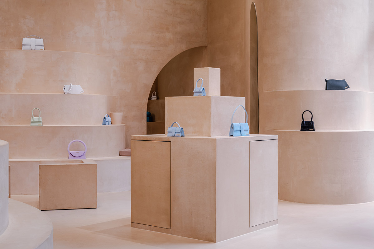 Cavernous and peachy-colored interiors shape shop-in-shop boutique designed by AMO at Selfridges
