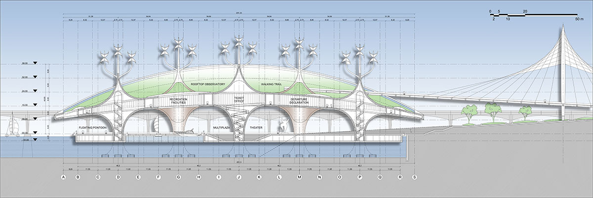 Vincent Callebaut proposes permeable floating landscape to create natural recovery in Seoul’s river
