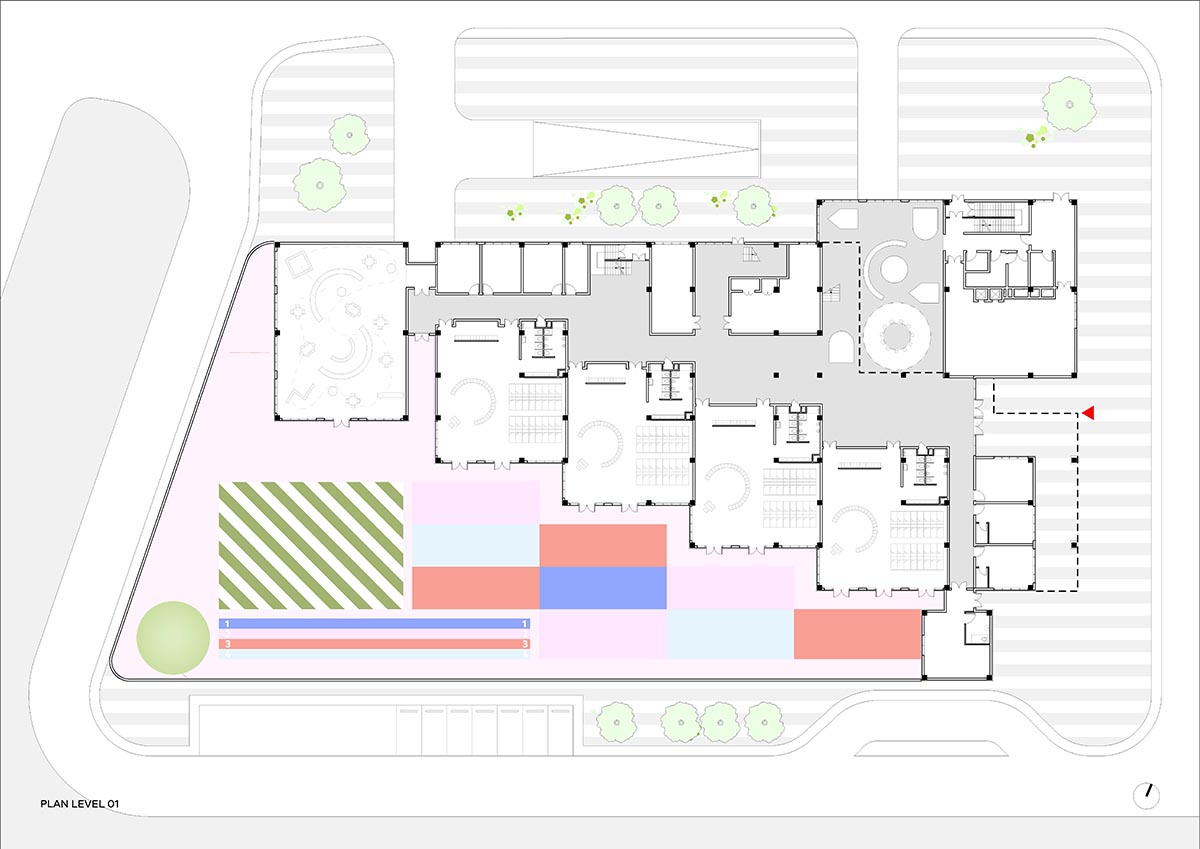 CLOU architects completes kindergarten with white stacked blocks in Liangzhu