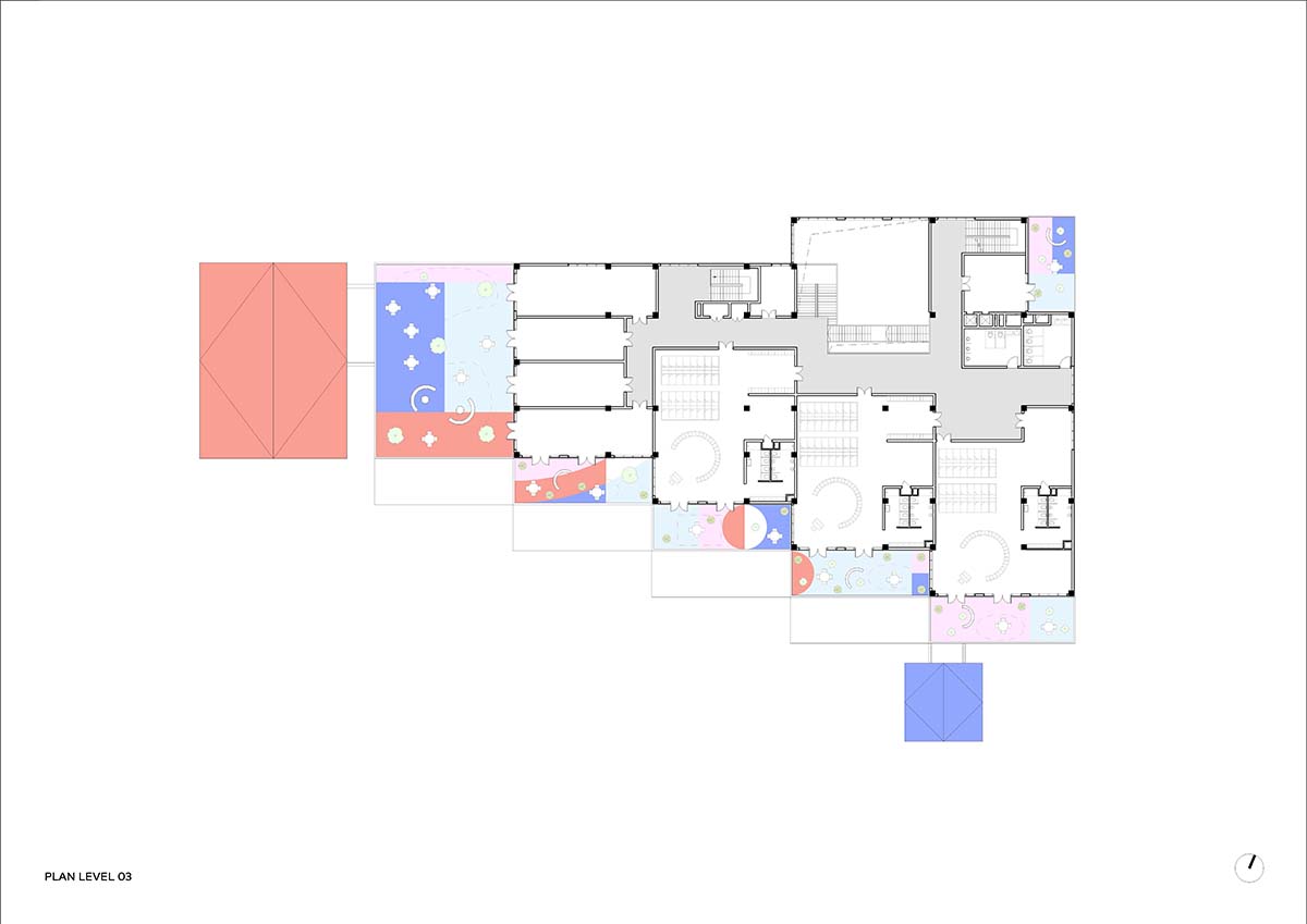 CLOU architects completes kindergarten with white stacked blocks in Liangzhu