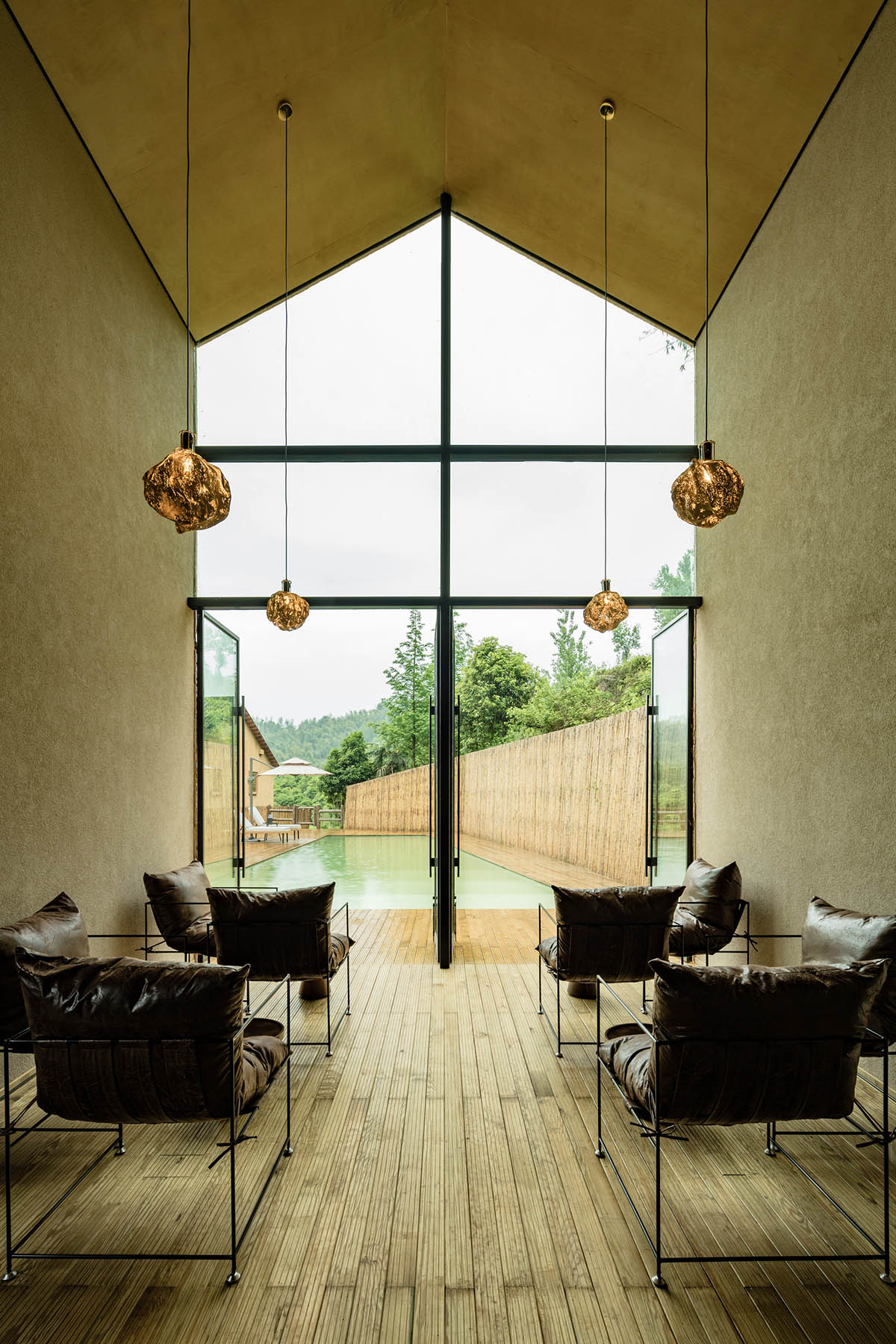 kooo architects built retreat village by using local materials on hills of Zhejiang