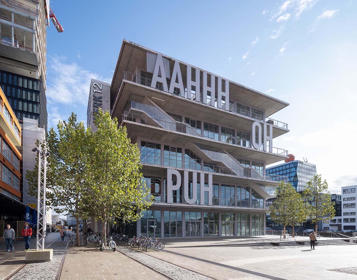 MVRDV's WERK12 building in Munich features expressive art façade addressing to German comics