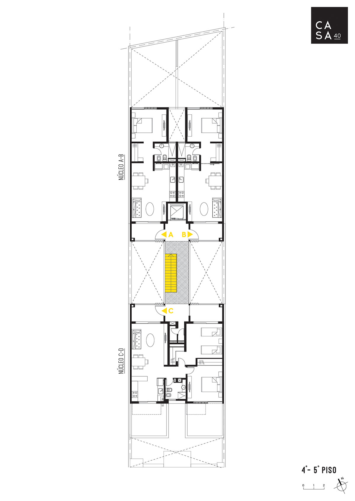 Quaranta & Coraglio Arquitectos completes Casa 40 Building in Cordoba