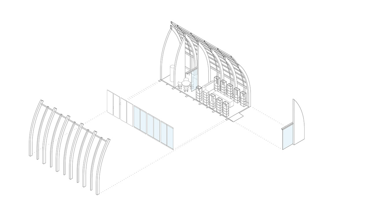 Margine created a tree-like pavilion for Meyer Pediatric Hospital Foundation in Florence