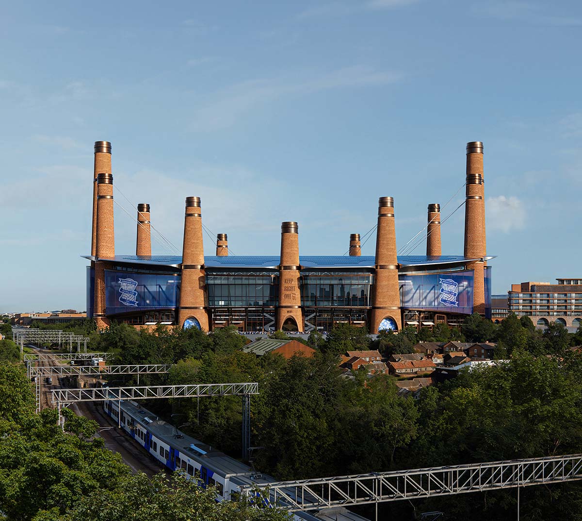 New Birmingham City FC Stadium to feature twelve brick chimneys, celebrating the city's heritage