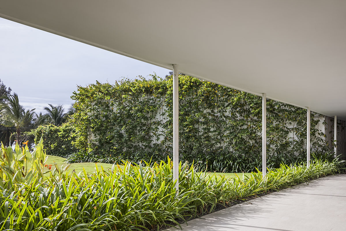 Six landscape boxes form this gallery and showroom by MIA Design Studio in Vietnam