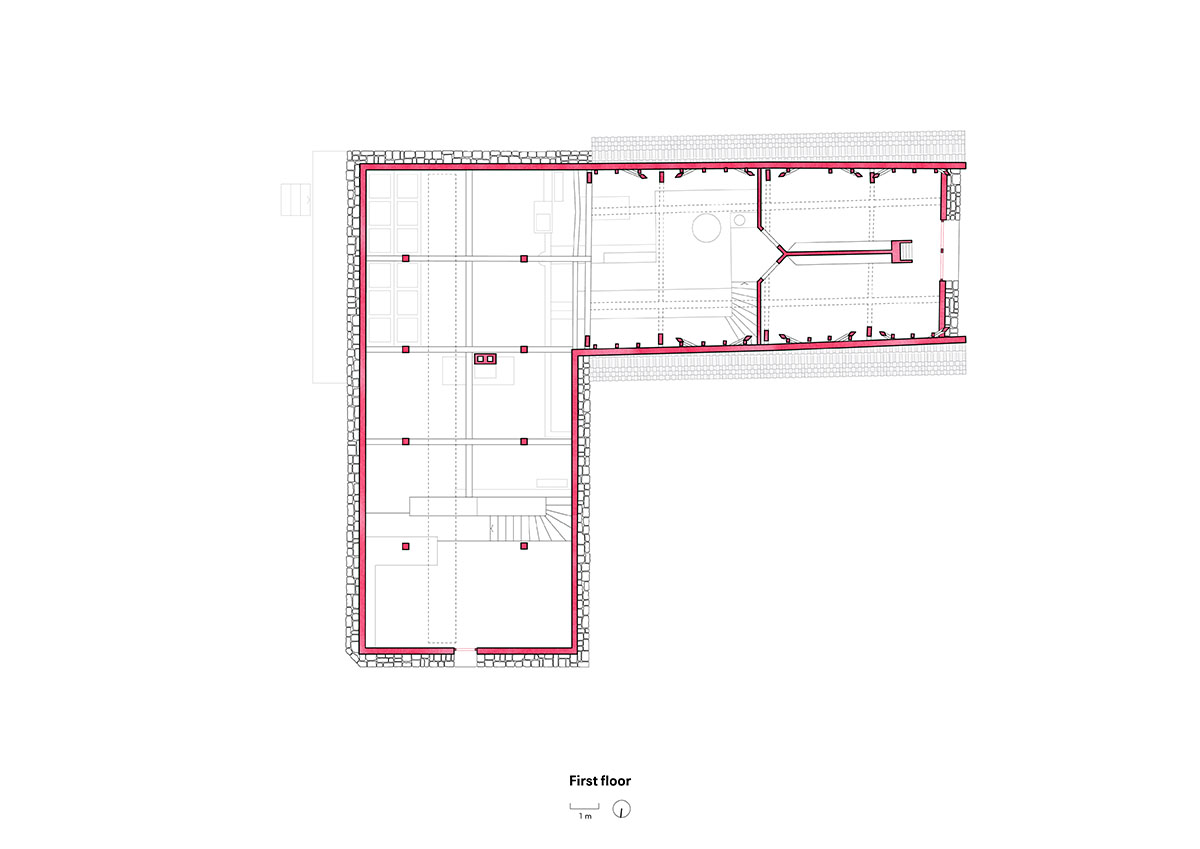 Piertzovanis Toews transforms an 18th-century barn into a colorful house in Albisheim, Germany