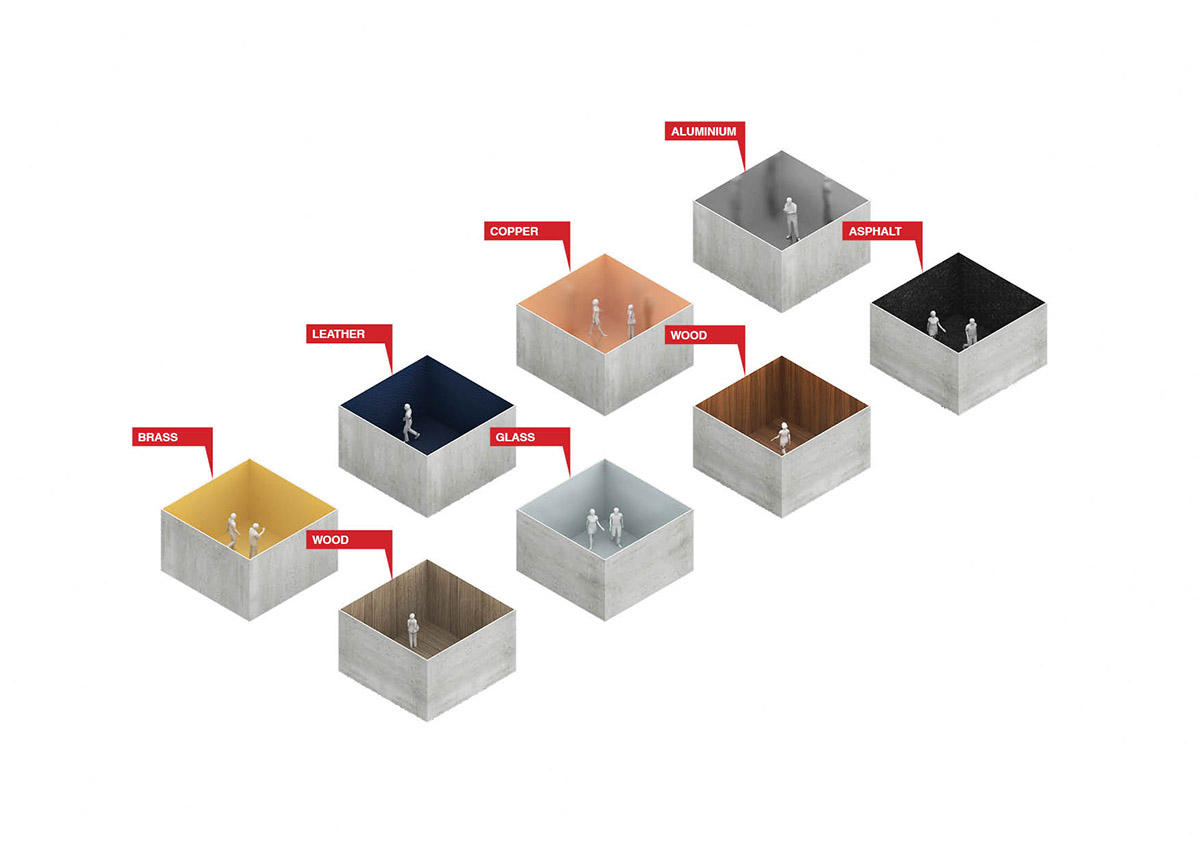 OMA / AMO's new Hundai's Genesis showroom presents cars like 