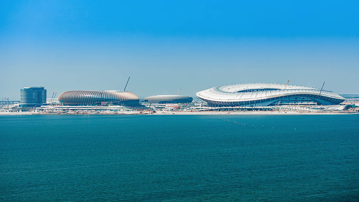 ZHA's Greater Bay Area Sports Centre, featuring distinctive layered roof, nears completion in China