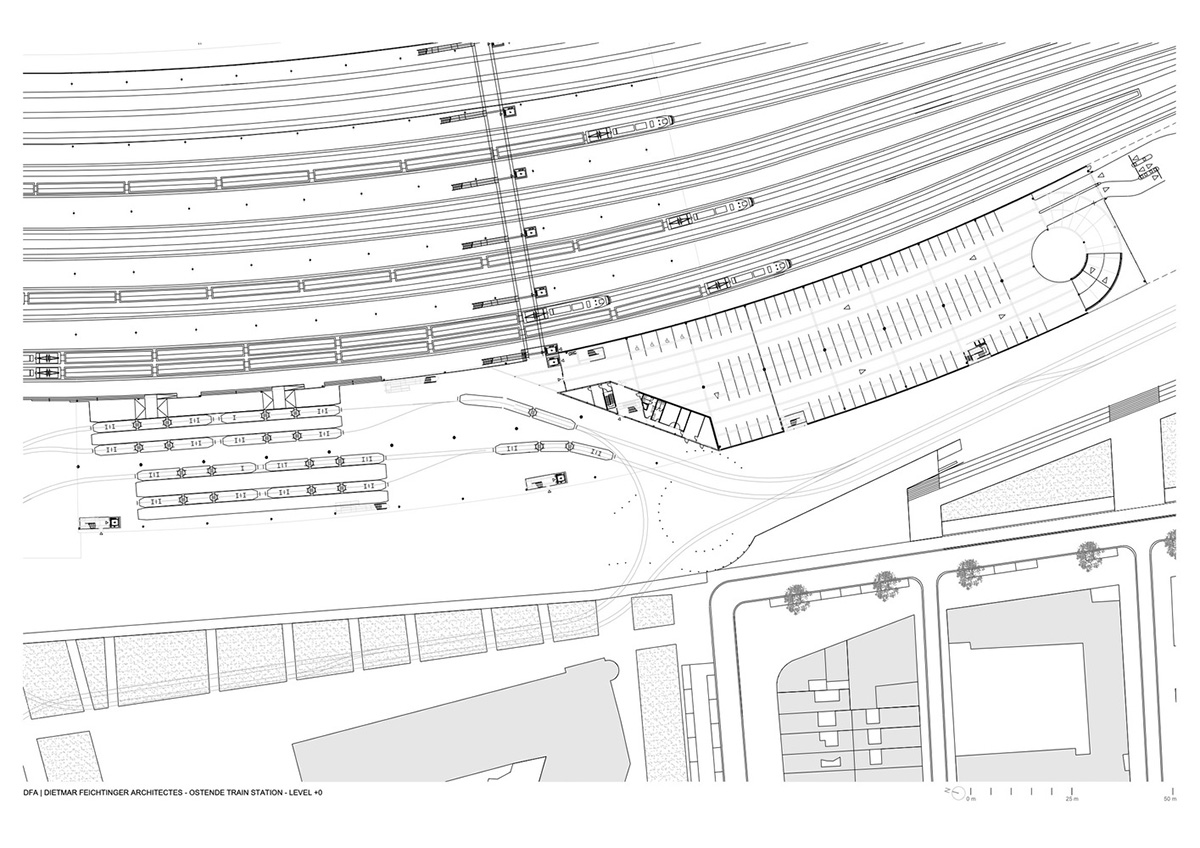 Dietmar Feichtinger Architectes creates large green canopy for Oostende station in Belgium