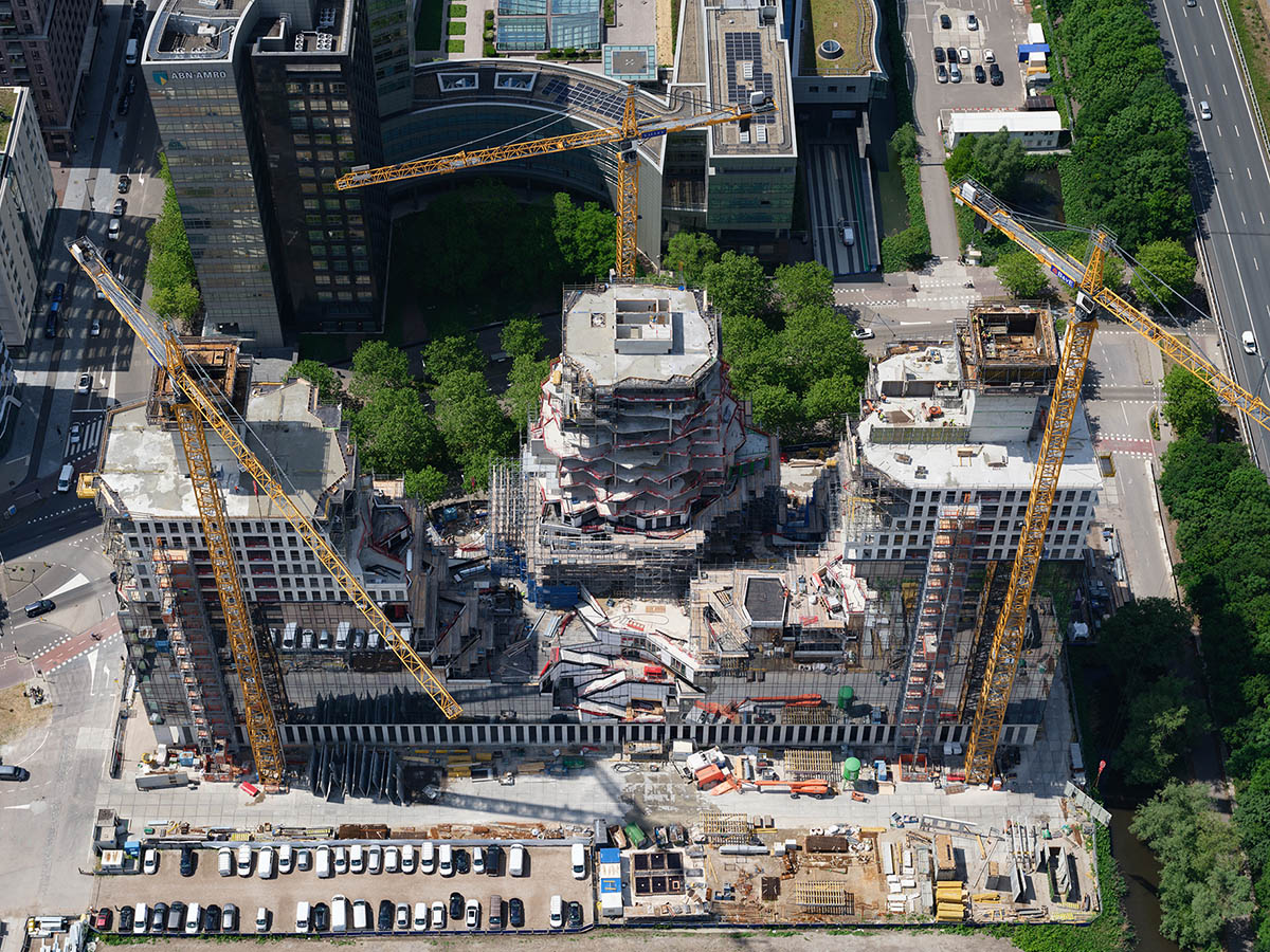 MVRDV's Valley tops out in Amsterdam’s Zuidas district with as new images revealed
