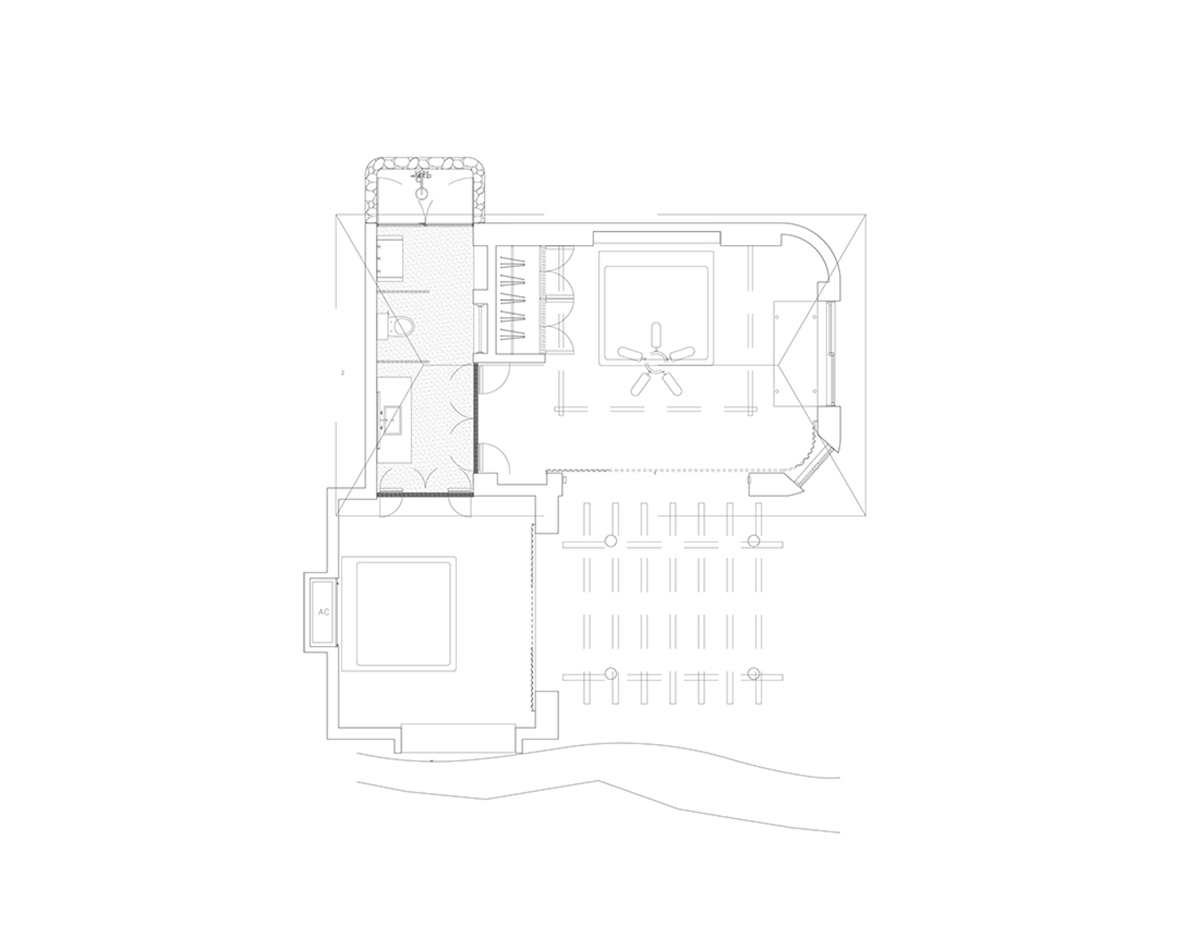 MAIN OFFICE adds half-circle yoga platform to thatched-roof guest villas in Sayulita, Mexico