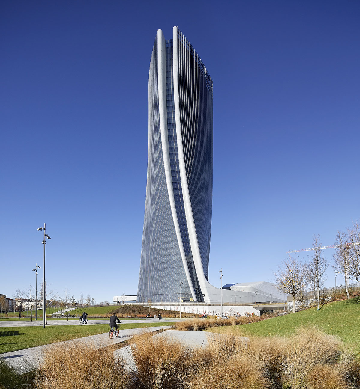 Zaha Hadid Architects' twisted Generali Tower in Milan photographed by Hufton+Crow