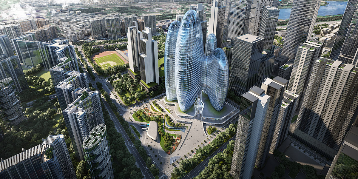 Zaha Hadid Architects releases its design for rounded and interconnected towers for OPPO in Shenzhen