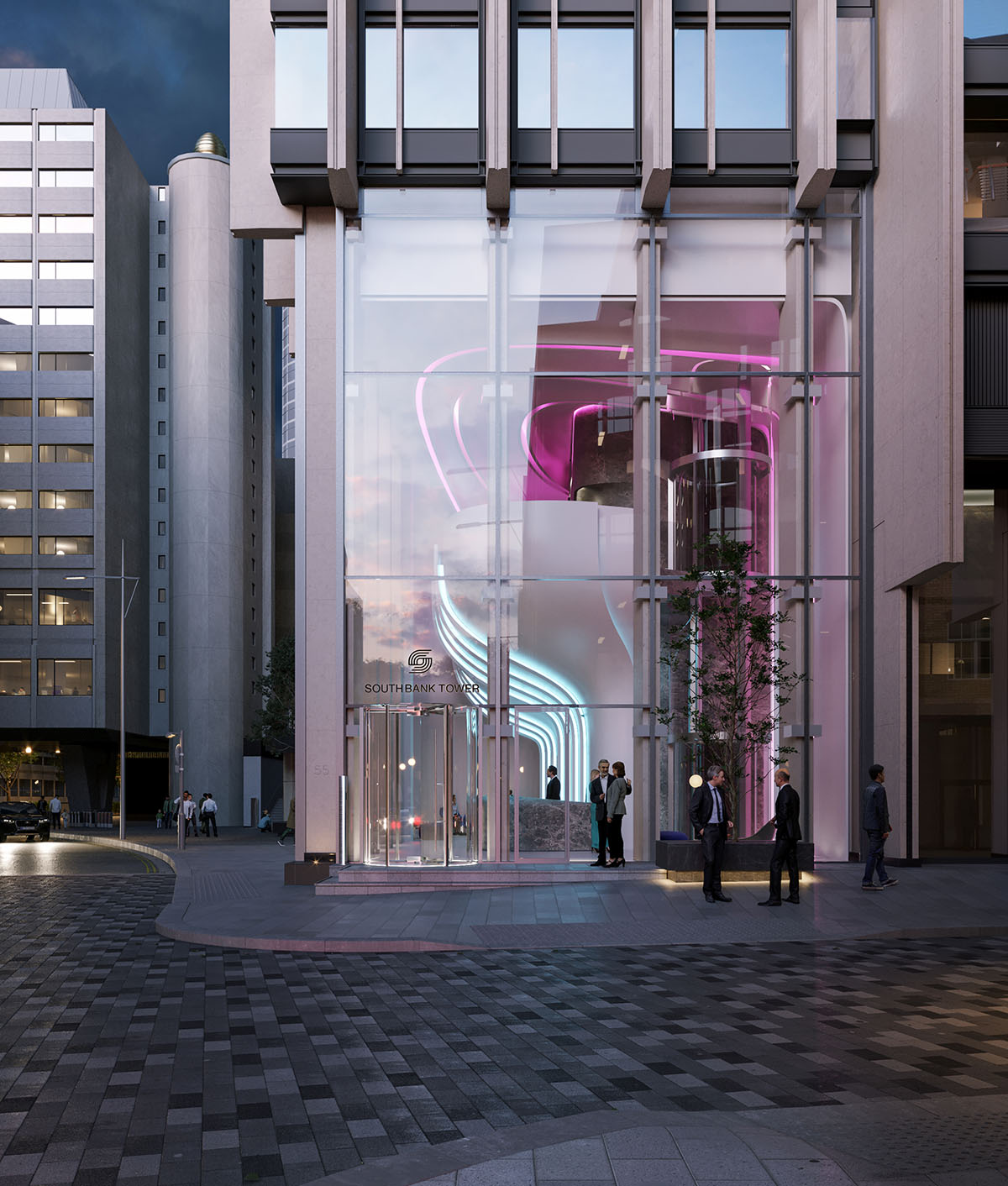 Zaha Hadid Architects redesigns Southbank Tower's lobby with a ...