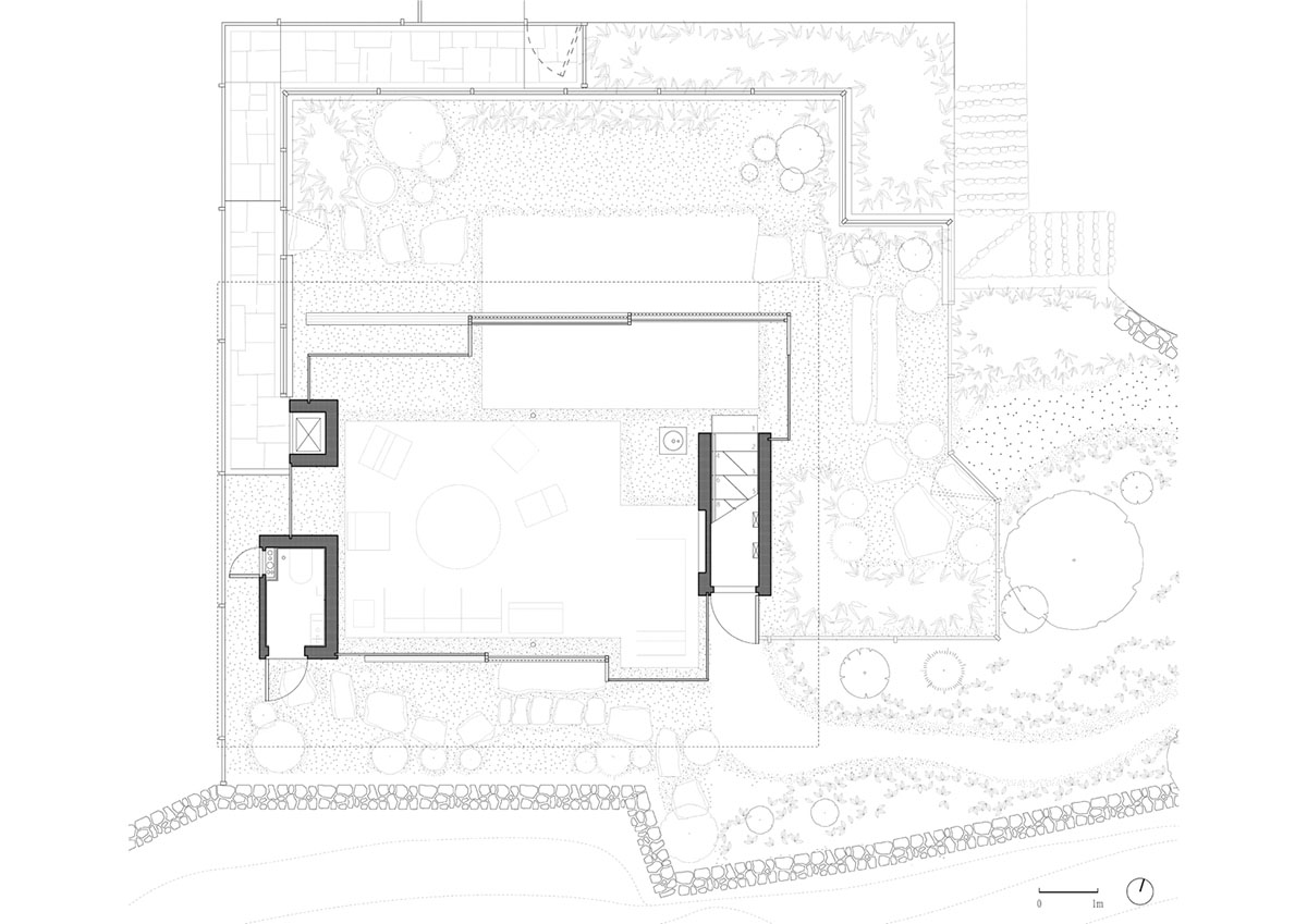 genarchitects designs Yitingting Cottage within bamboo forest hillside as a secluded space 