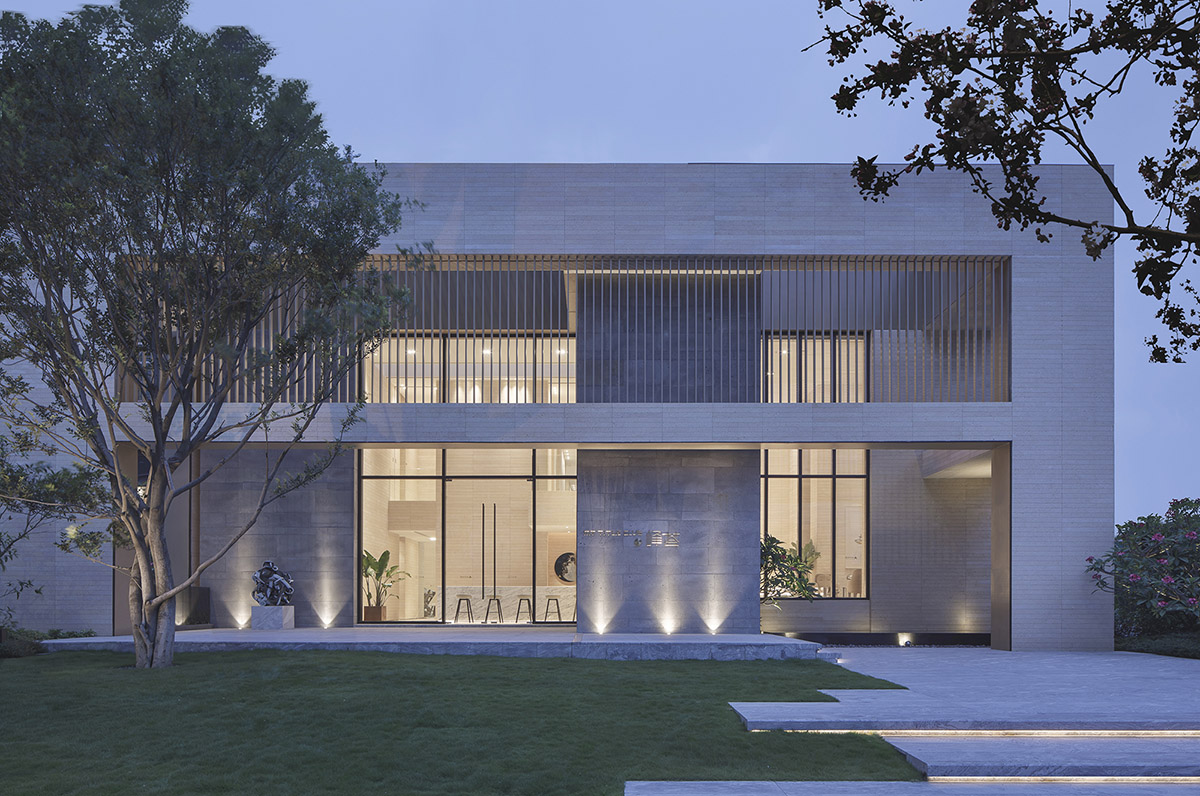 Matrix Design completes multi-purpose club featuring 3D gridded façade in China