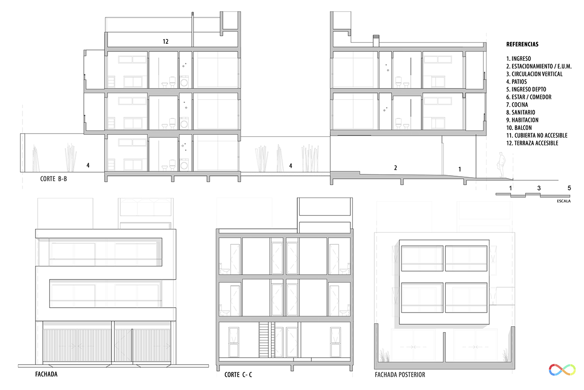Arias Ranea Architects completes Three Five One Departments in C&oacute;rdoba
