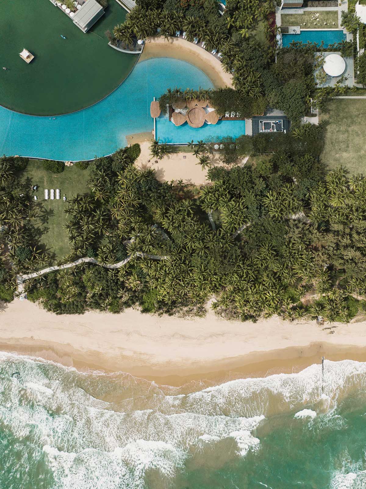 Various Associates creates beach club with bamboo-woven trees in Sanya, China